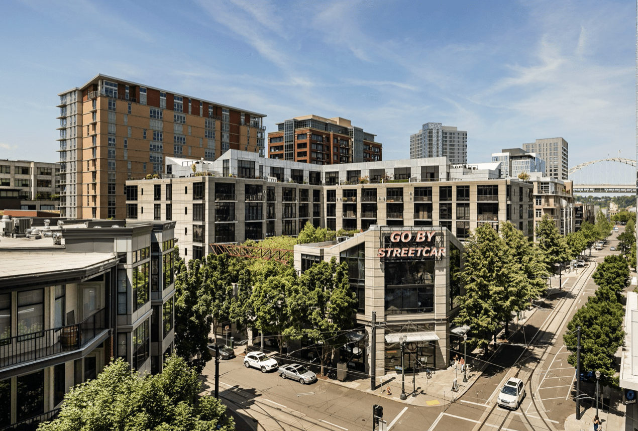 Kearney Plaza Apartments in Portland, Oregon, along the streetcar line