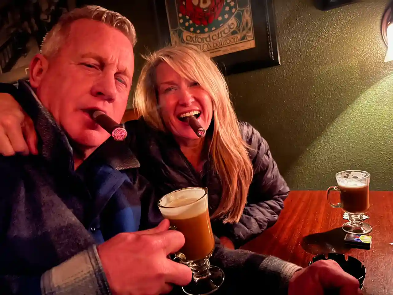 Cigars and Irish coffees
