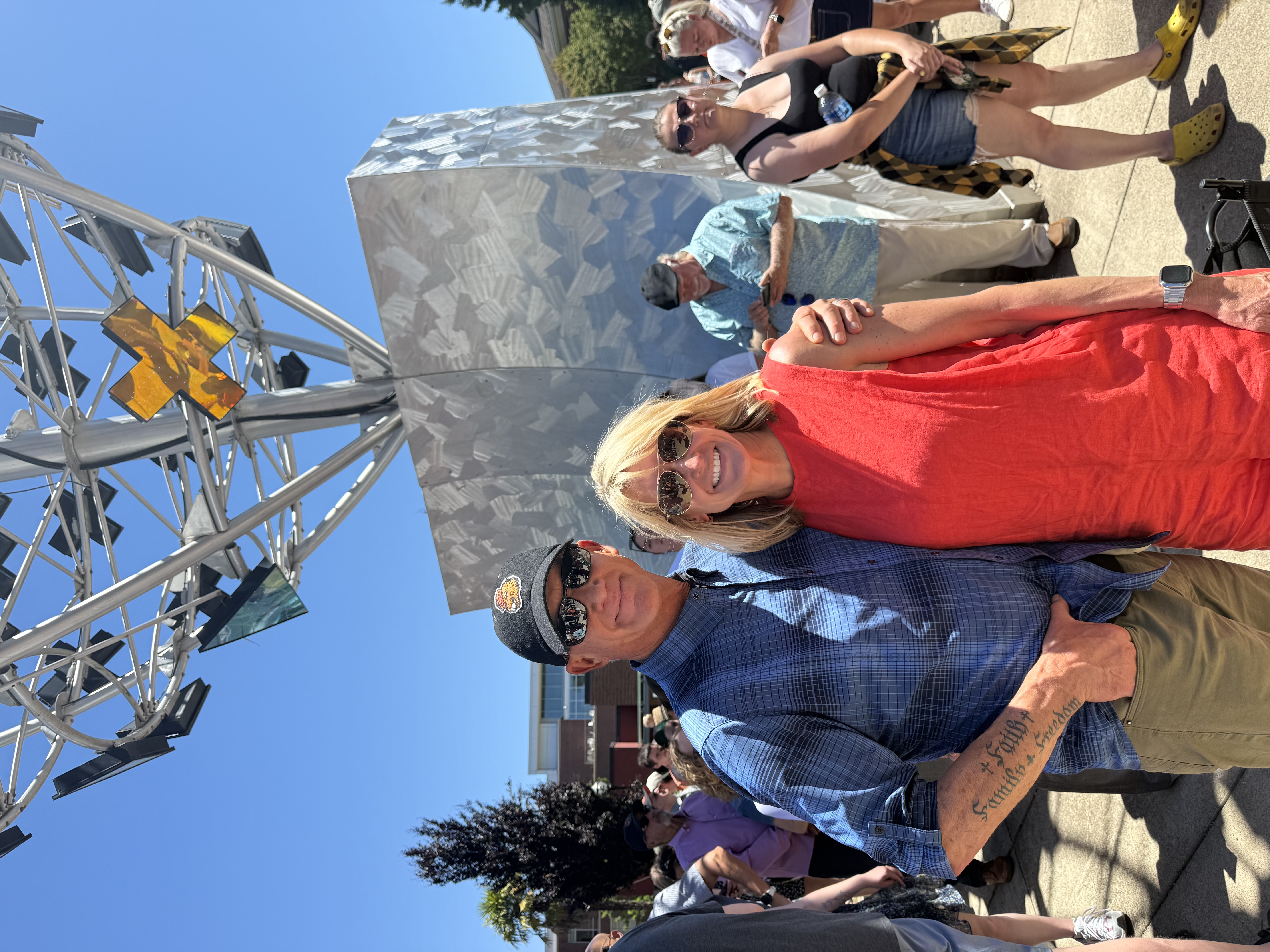 At a public art unveiling