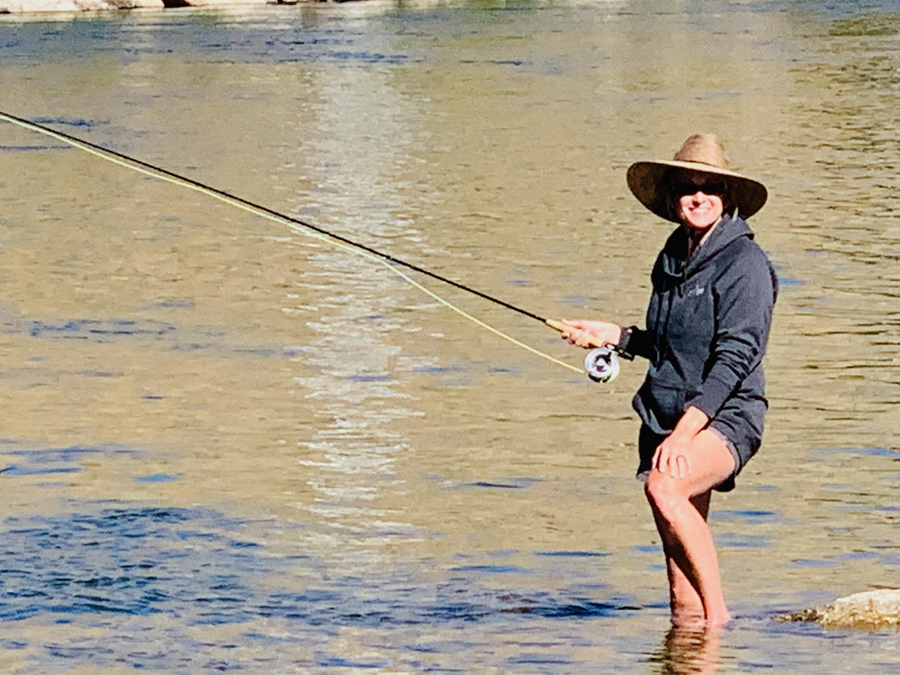 A clean fly-fishing cast